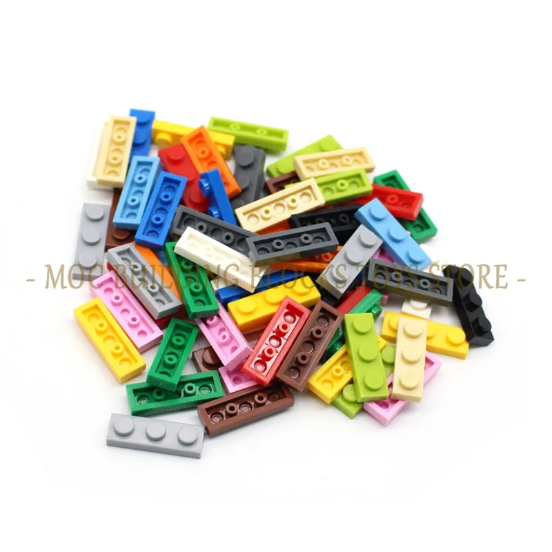 Moc-ビルディングブロックプレート、1x3、互換性のあるレンガ、教育玩具、互換性のあるアクセサリー