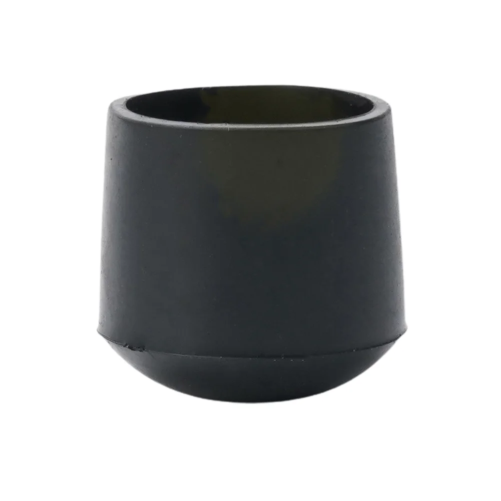 20pcs Table And Chair Foot Cover 10-28mm Round Plastic Coat PVC Soft Rubber Coat Black Chair Protection Anti Slip Foot Cover