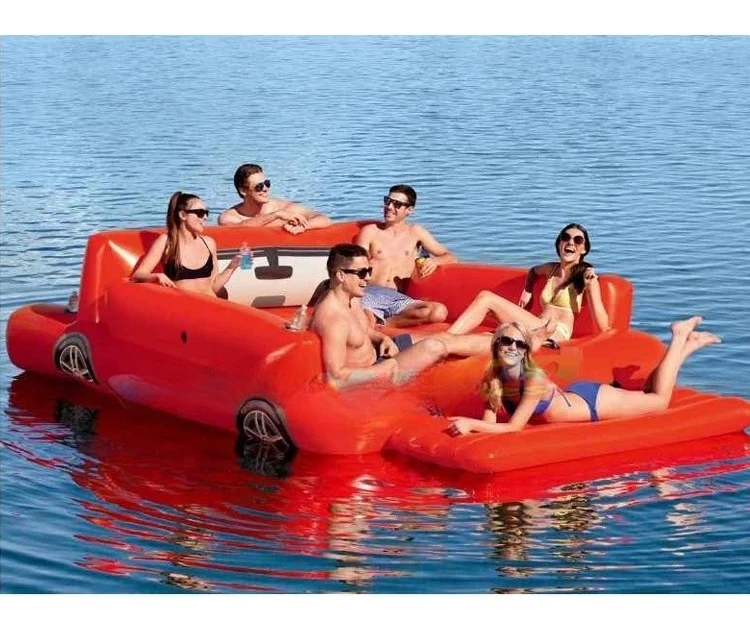 

Outdoor Funny Car Island Structure Gonflable Flottante Sofa Water Platform Inflatable Water Floating Island