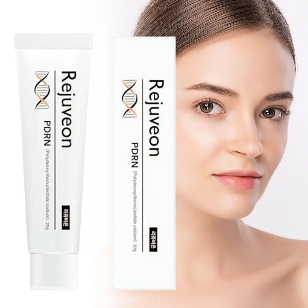 Crema Reparadora Antienvejecimiento con ADN de Salmón 20g, Calmante, Recupera la Barrera Cutánea, Reduce las Líneas Finas, Aumenta la Luminosidad, Suave para Piel Sensible