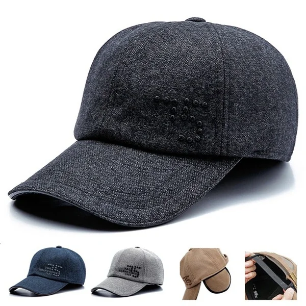 

Fashion Winter Autumn Men Women's Baseball Cap Earflap Snapbacks Hats Outdoor Waterproof Warm Cap Casquette Adjustable Size