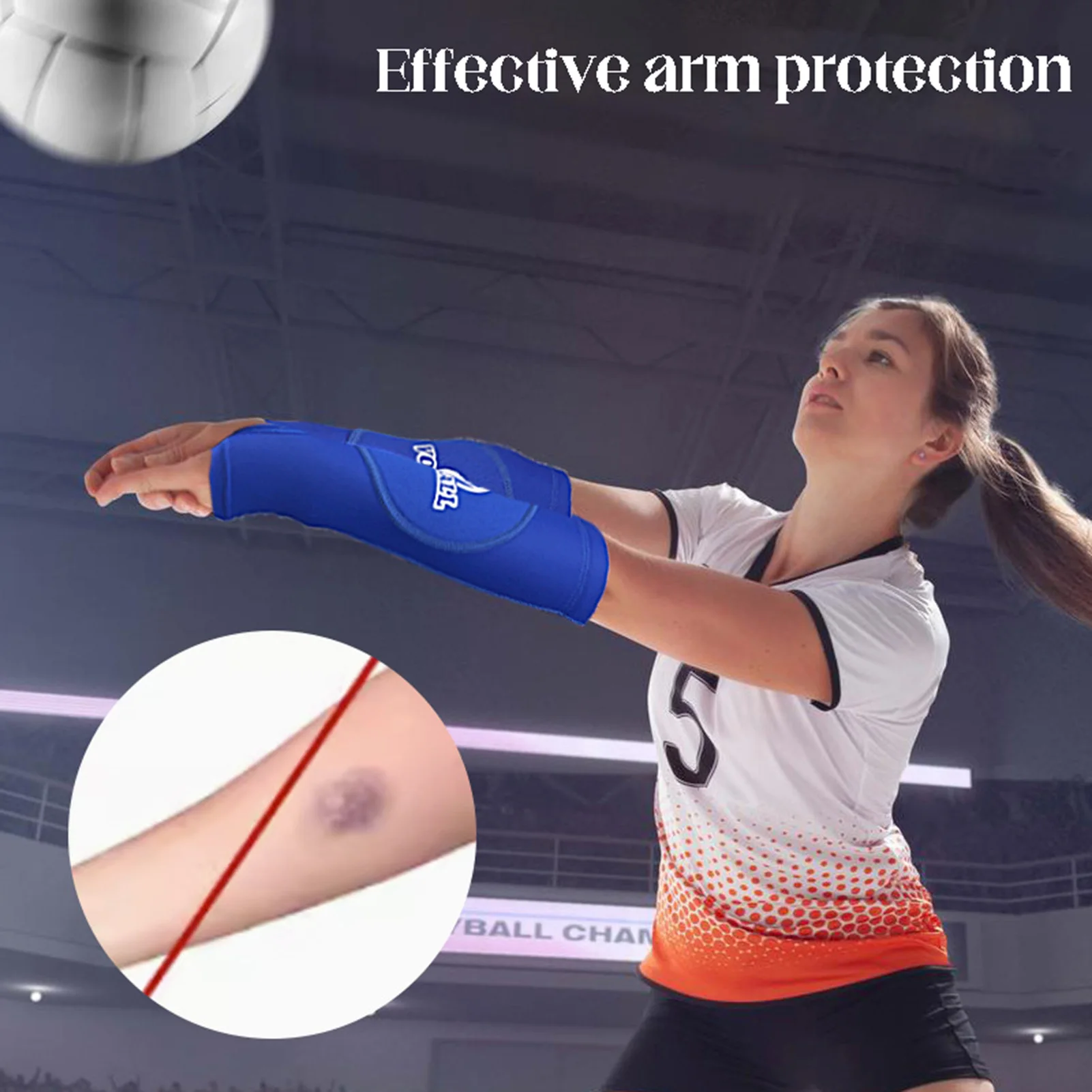 Compression Arm Brace Sleeve Breathable Volleyball arm Support Guard for Adult Tennis Training Sport Protection Sleeve