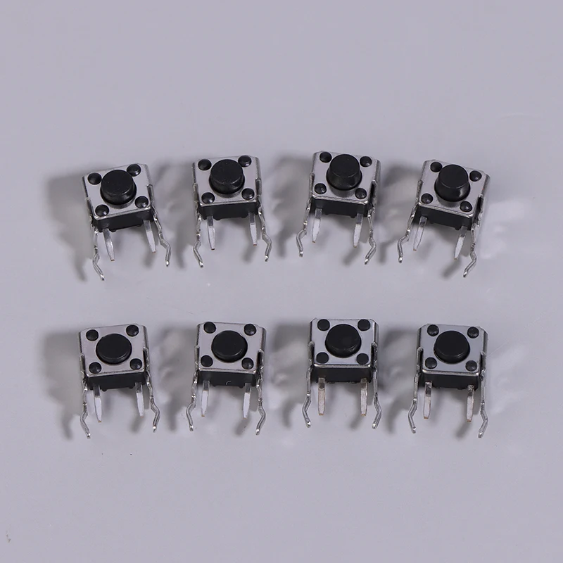 20 sztuk 6x6 PCB chwilowy dotykowy takt przycisk 4-pinowy przełącznik samoresetujący kąt prosty ze stentem 6*6*4.3/4.5/5.5