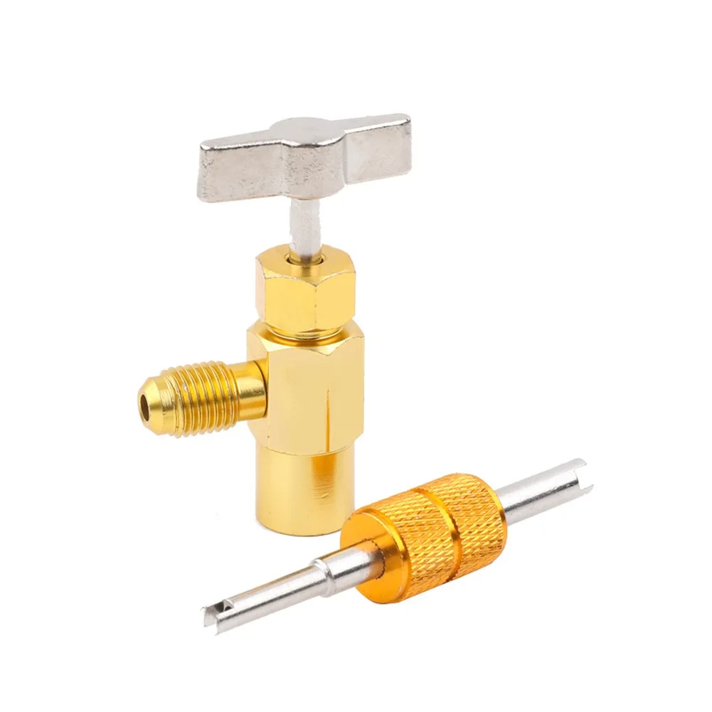 Refrigerant Opener for Car Air Conditioning Systems with 1/2 Thread and for Precision Bottom Pointed Piercing Tip