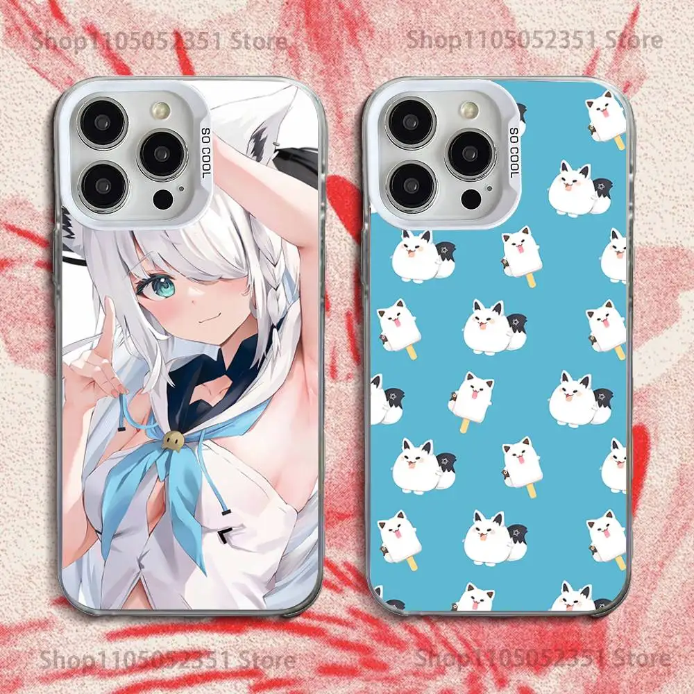 

S-Shirakami F-Fubuki Phone Case For iPhone 16,15,14,13,12,11,Pro,XS,Max,Plus,Mini,SE White Candy Matte Shockproof Cover