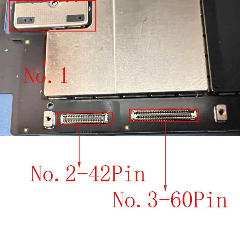 2-5 قطعة 60 42 دبوس بطارية شاشة الكريستال السائل شاشة اللمس الشركة العامة للفوسفات موصل لباد 10 A2696 A2757 A2777