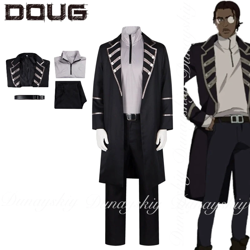 

LAZARUS Anime Doug Cosplay Black People The Brains In The Team With The Unique Brown And Black Uniforms Cosplay Costume Full Set