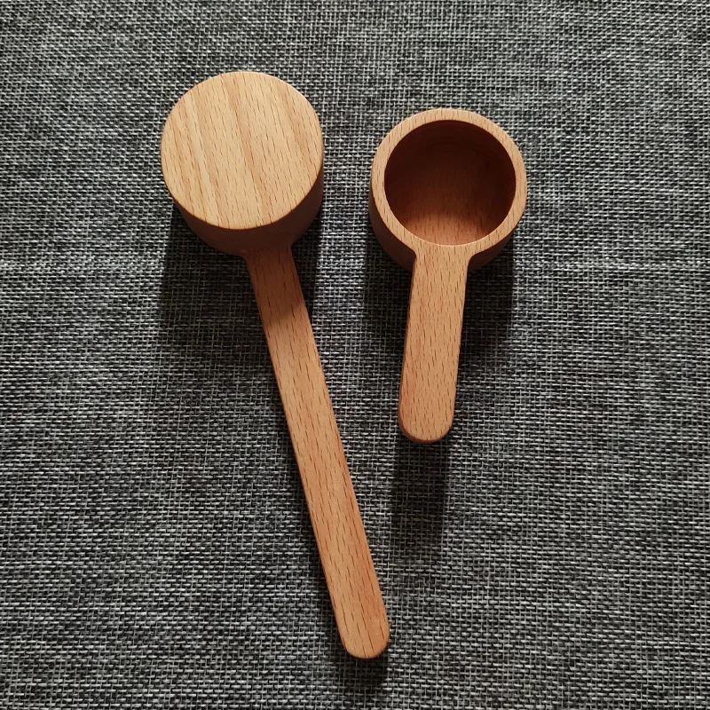 Home Black Walnut Measuring Spoon Set Kitchen Spoon Long and Short Handle Coffee Measuring Spoon Wooden Coffee Measuring Tools