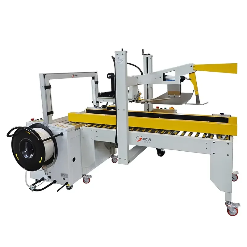 Pneumatic Automatic Strapping Machine for Cartons Packing Boxes Plastic Tape Food Textile Packaging
