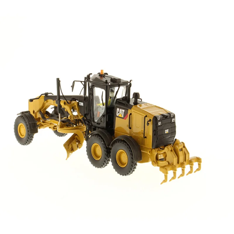 DM Diecast 1:50 Scale CAT 12M3 Self-propelled Motor Grader Construction Vehicle Forklift Model Collection Souvenir 85519