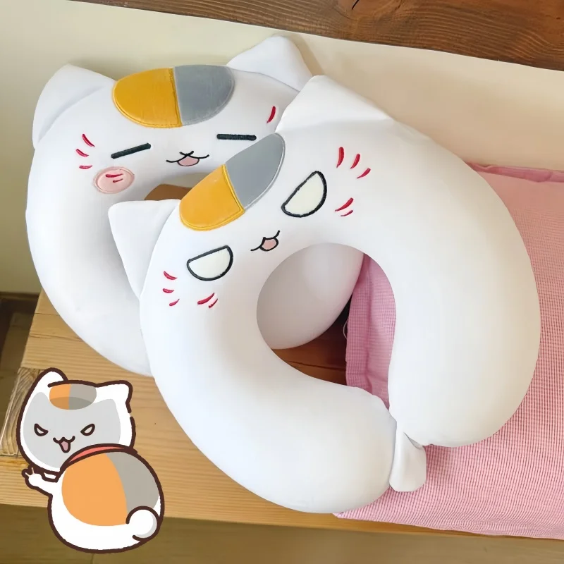 

Natsume'S Book Of Friends Anime Peripheral Madara Cat Teacher Travel Neck Pillow U-Shaped Pillow Eye Mask Girl Gift