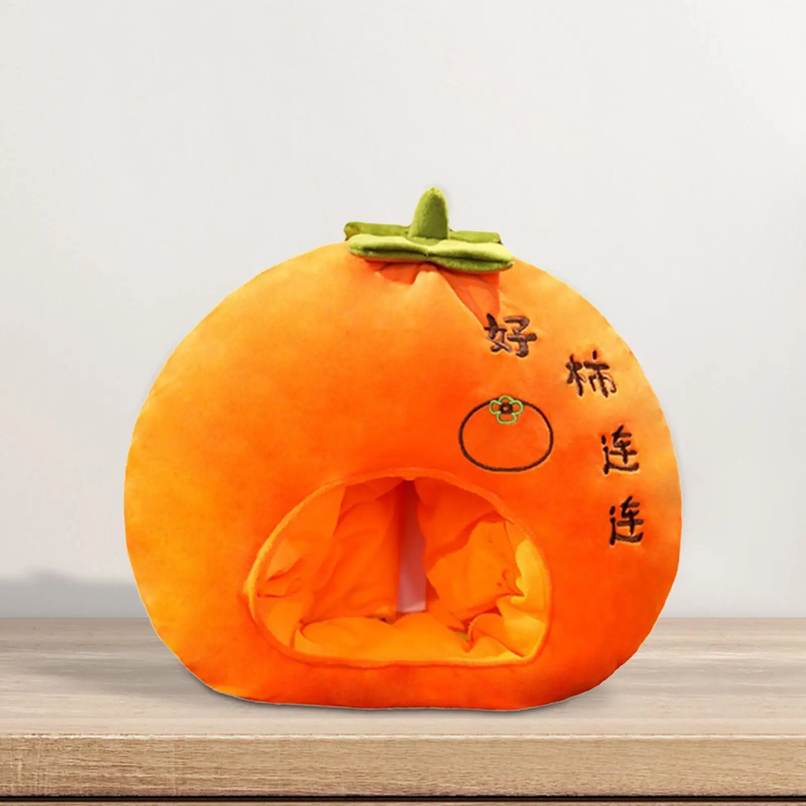 Sombrero de felpa naranja, vestido elegante de dibujos animados, accesorios suaves para fotos, regalo, sombrero de vestir, gorro de fruta para invierno, vacaciones de Halloween, Cosplay para niñas