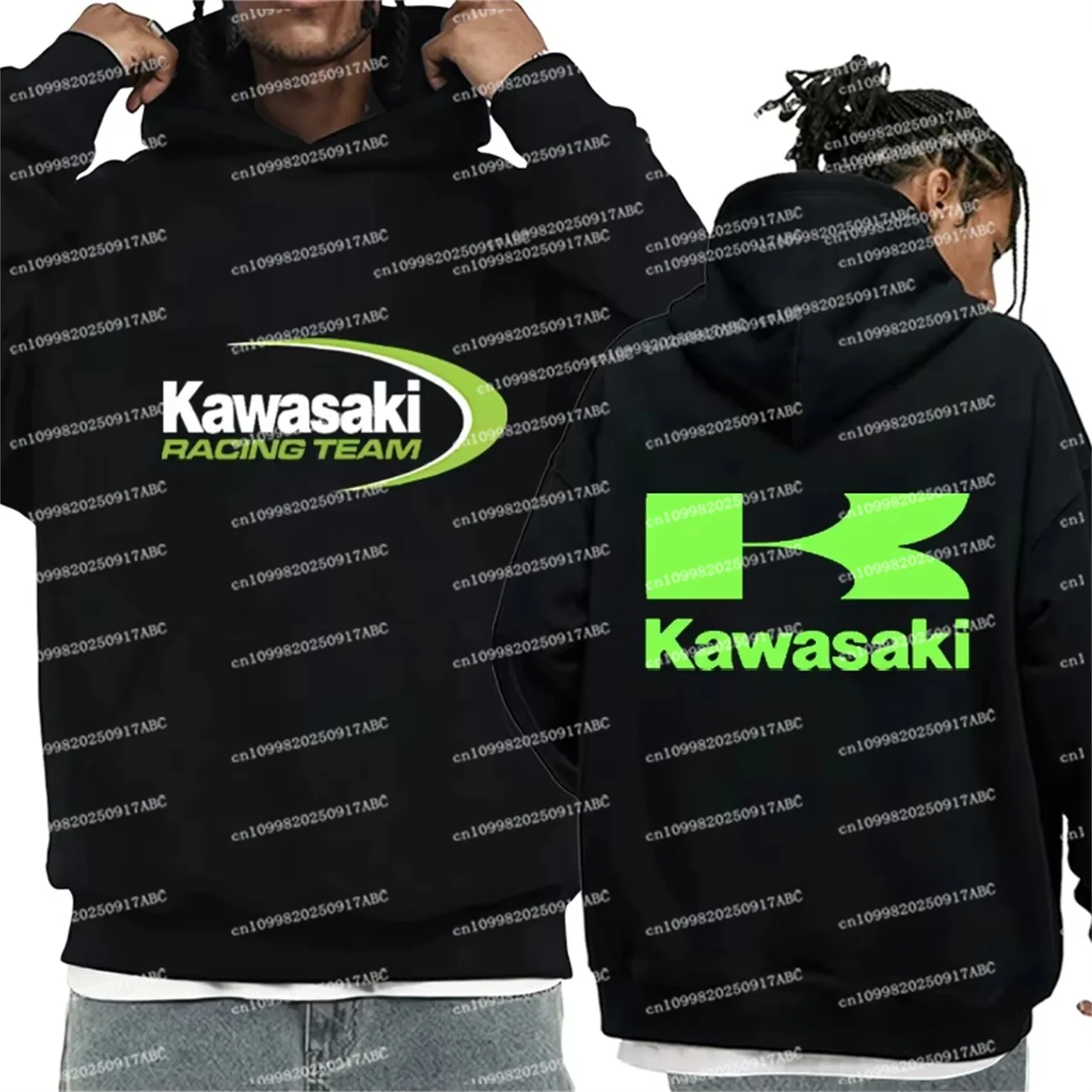 

（Kawasaki）Kawasaki Hoodie Ninja Racing Team Logo Men's Hoodie Spring and Autumn Fashion Men's Sportswear Women's Hoodie Top