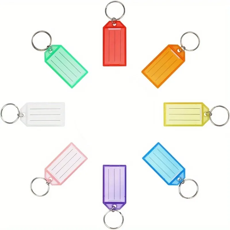 36 pcs Random Color Assortment Key Identification Tags, great for Home Key Sorting, Clear Writing Space