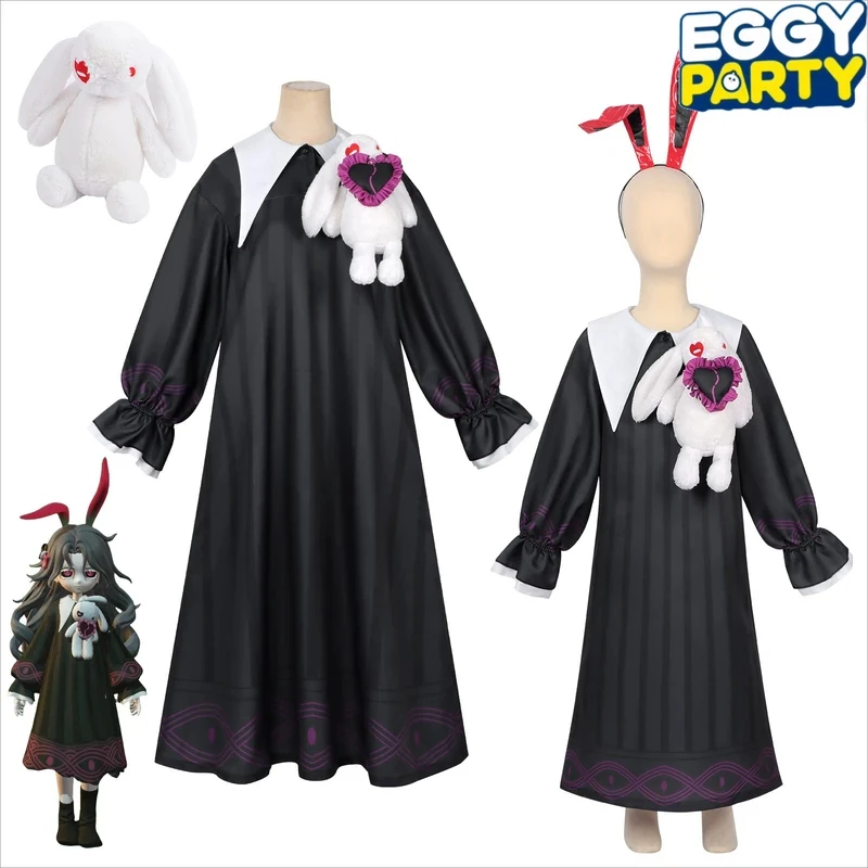 

Euro 7 Cos Eggy Party Cosplay Costume Escape Night Transfer Student Dorothy Black Dress for Adults Kids Toy Bunny Ear Hair 【【【2