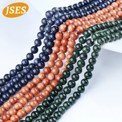 Wholesale AA Natural Golden Sandstone & Blue Sandstone & Green Sandstone 4-12mm Beads for Jewelry Making DIY Bracelet Necklace