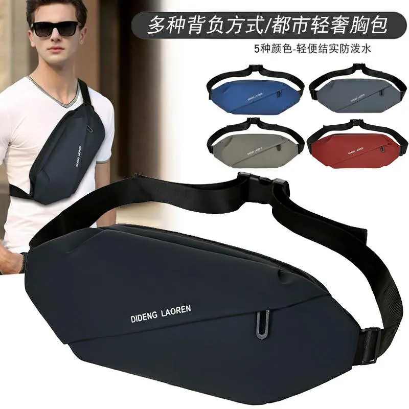 

Men's waist bag outdoor running mobile phone storage multifunctional waterproof chest bag riding portable crossbody bag