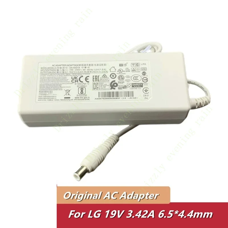 Original For LG 49LJ510M 49LJ5100UC TV LCAP40 EAY63031604 65W AC Adapter Charger DA-65G19 DA 65G19 19 19V 3.42A 65W Power Supply