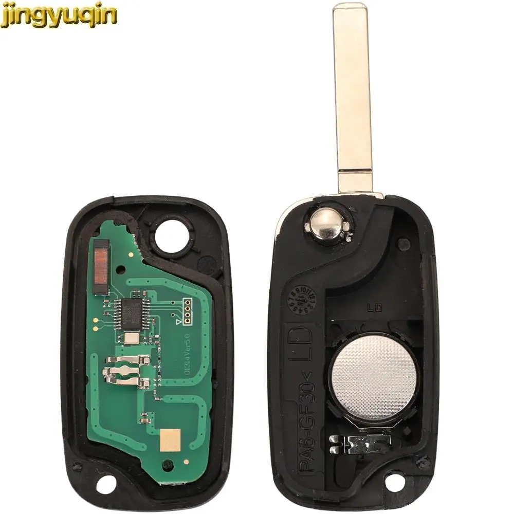 Jingyuqin Car Key Alarm pilot zdalnego sterowania ASk PCF7961 433MHZ dla Mercedes Benz Smart Citan 2012-2019 oryginalny 2 przyciski