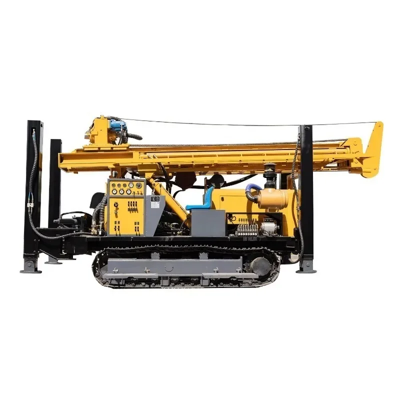 High Efficiency Diesel Crawler Water Well Drilling Rig Bore Well Drilling Machine