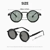 ND Dimming Glasses Polarized Sunglasses Men Women Round Retro Punk Driving Eyeglasses Outdoor Shades UV400 Adjustable Eyewear 4