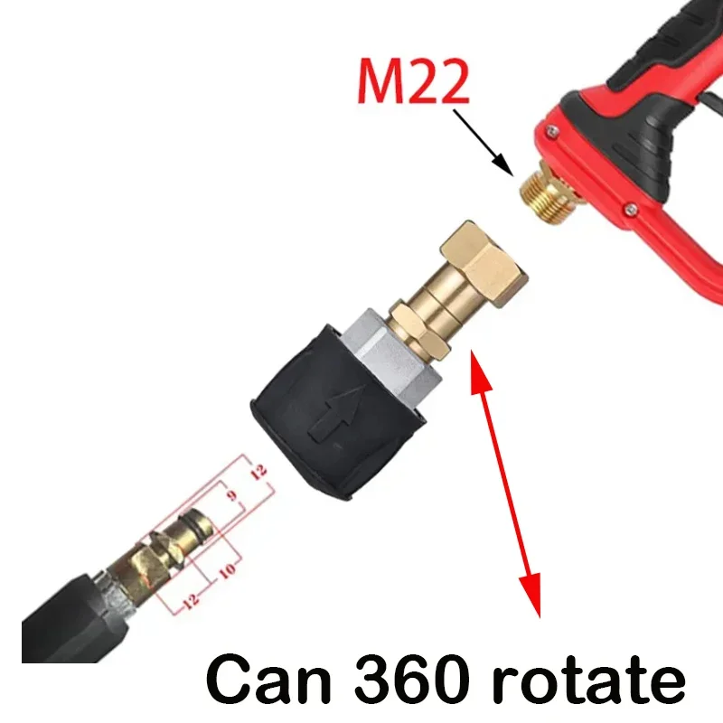 High Pressure Cleaner Water Gun for Karcher 4000PSI with 5 Quick Connect Nozzle Kit Foam Sprayer Quick Release Car Accessories