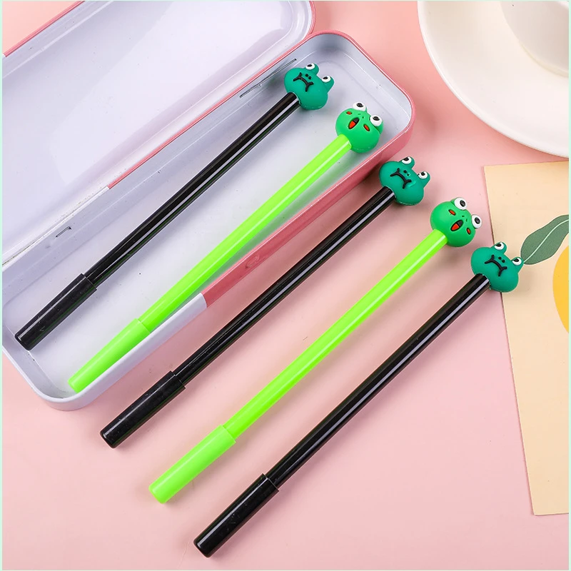 60 Pcs Creative Fresh Frog Stereo Gel Pens Set Cute Signature Student Kawaii Stationery Office Accessories Back To School