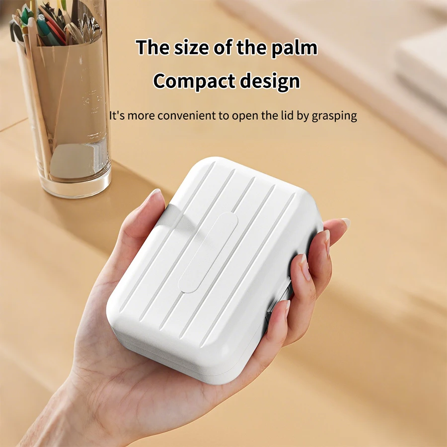 صندوق دواء صغير مريح للسفر، صندوق توزيع أدوية مغطى، جهاز توزيع مختوم لصندوق الكمبيوتر اللوحي