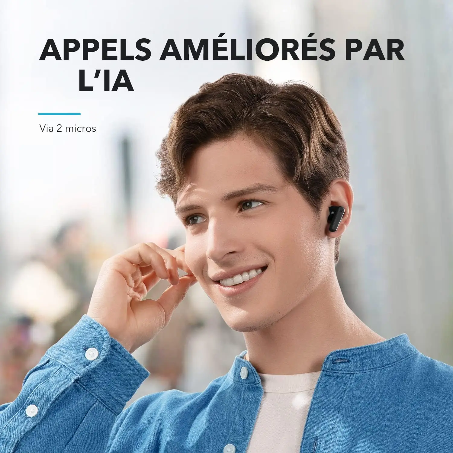 سماعات الرأس Soundcore من Anker R50i اللاسلكية بتقنية البلوتوث داخل الأذن، محرك 10 مم، Bluetooth 5.3، EQ قابل للتعديل، وقت تشغيل 30 ساعة