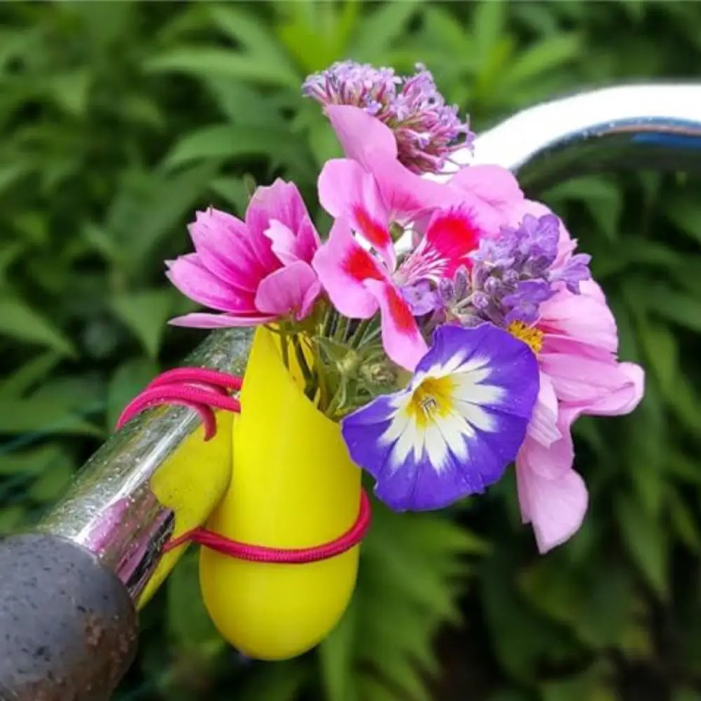 Bicycle Visual Enhancement Bicycle Decorative Flower Vase Removable Handlebar Ornament for Cycling Small Bike Planter Accessory