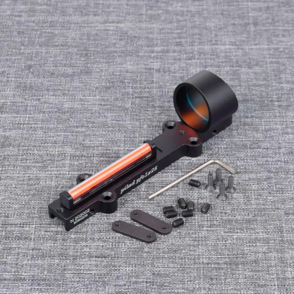 Tactical 1x28 Fiber Sight Scope RIZH-27 / MP-153 / MP-155 / MP-233 / TOZ-120 / MTs21-12 / TOZ-84 Rib Rail Hunting Shooting