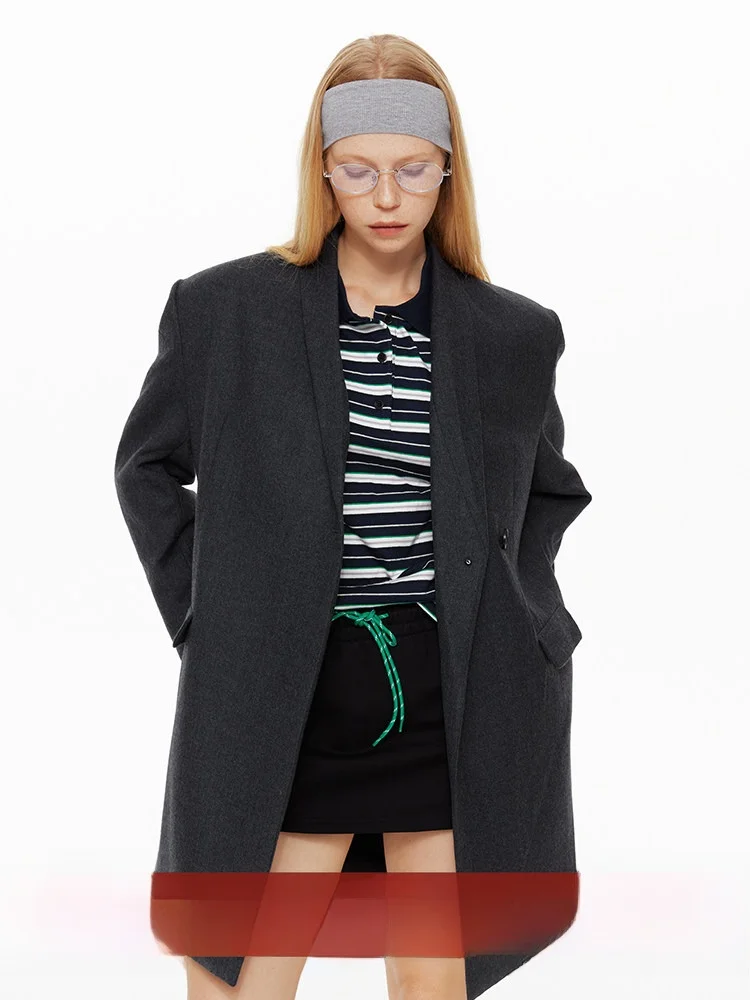 

Классическое шерстяное пальто-костюм из 100% шерсти для женщин, винтажное, с длинными рукавами, цветное