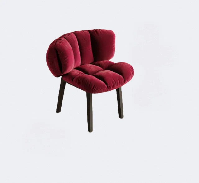 Restaurant Chairs French Vintage High Back Dining Chair Luxury Floral Armchair in Designer Velvet for Bedroom or Restaurant/Cafe