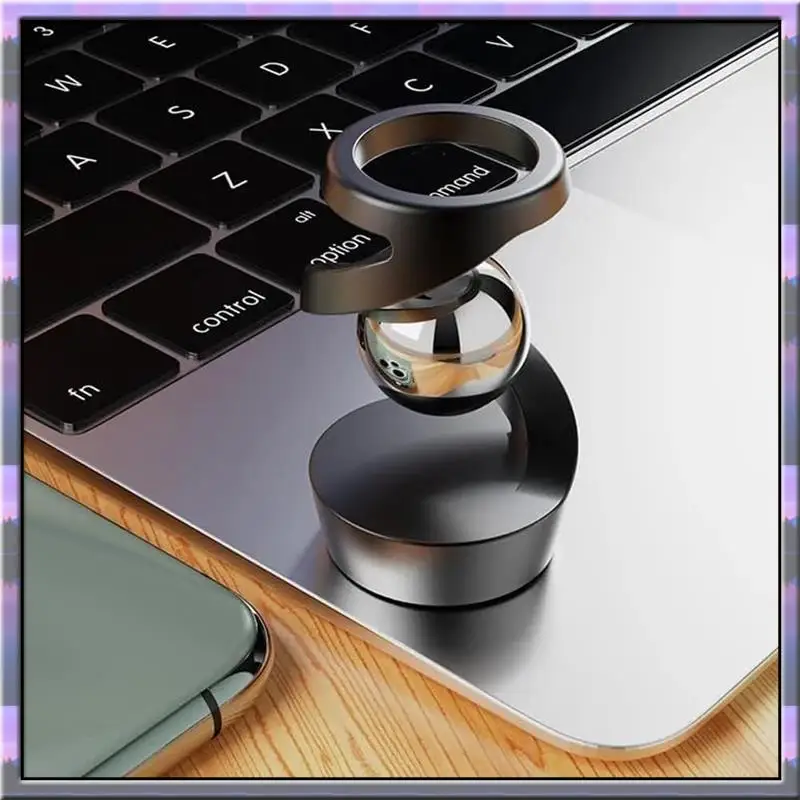 ไจโรสโคปตั้งโต๊ะแบบแขวน A49U, ของตกแต่งโต๊ะทำงานแบบต้านแรงโน้มถ่วง, แกะสลักไจโรสโคปหมุนได้จากอะลูมิเนียมสำหรับคลายเครียด