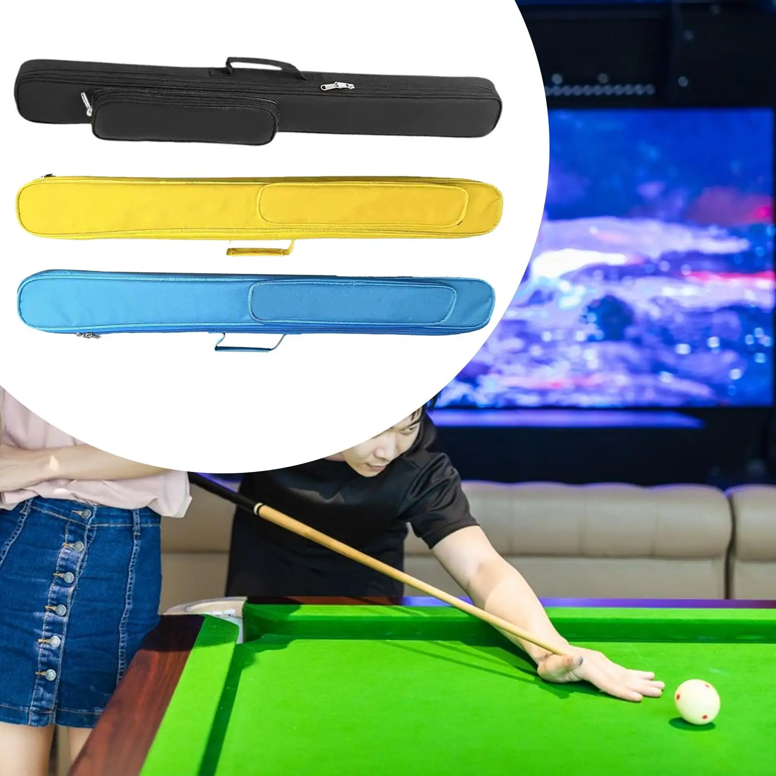 

Pool Stick Case Convenient Portable Pool Cue Carrying Case for Men and Women