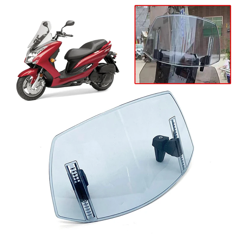 Motorcycle Windshield Extension Adjustable Spoiler Deflector Fit For Yamaha SMAX 155 E01 electric scooter Tricity 300 155 125