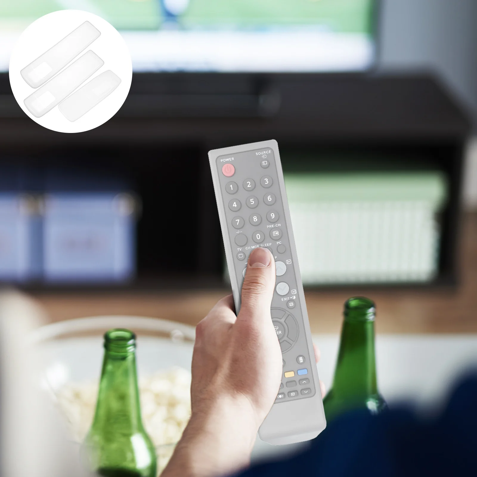 

6pcs Silicone Remote Cover Clear Universal Air Conditioner Controller Protective Skin Sleeve Waterproof Dustproof Case