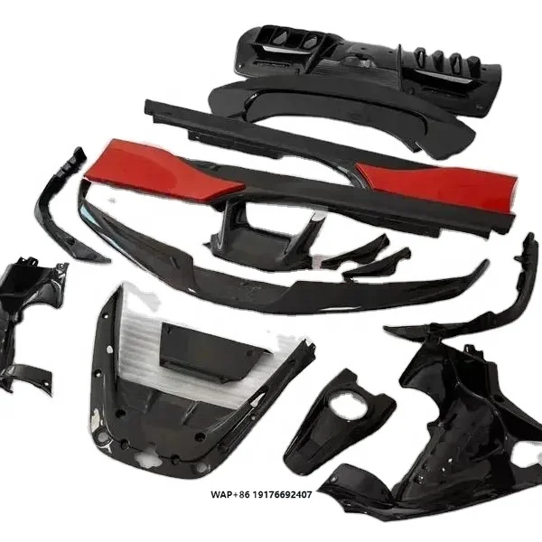 Oem Style Glossy Black Carbon Fiber Body Kit for Sf90 Car Rear Diffuser Spoiler Tuning Parts