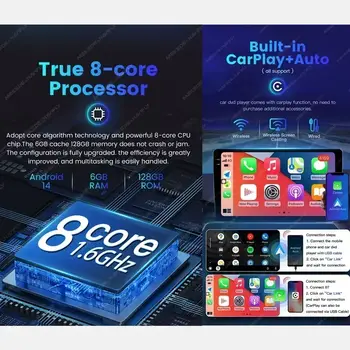 適用於菲亞特熊貓169(2003-2012)的智慧車用音響系統,附DSP、QLED多媒體播放器、CarPlay、藍牙和立體聲主機功能 8 最佳銷售 菲亞特熊貓2 - №5