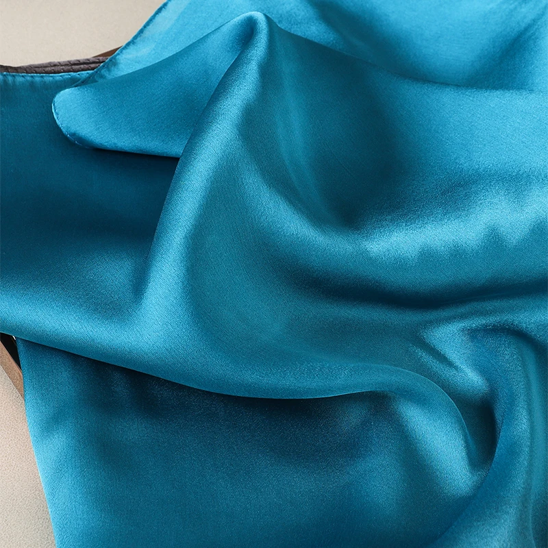 Luxus Farbverlauf Seiden schal Frauen Marke solide Femme Schals Wraps Bandana Kopf Foulard Mode Dame Hijab Hochzeit Poncho – Detail 5
