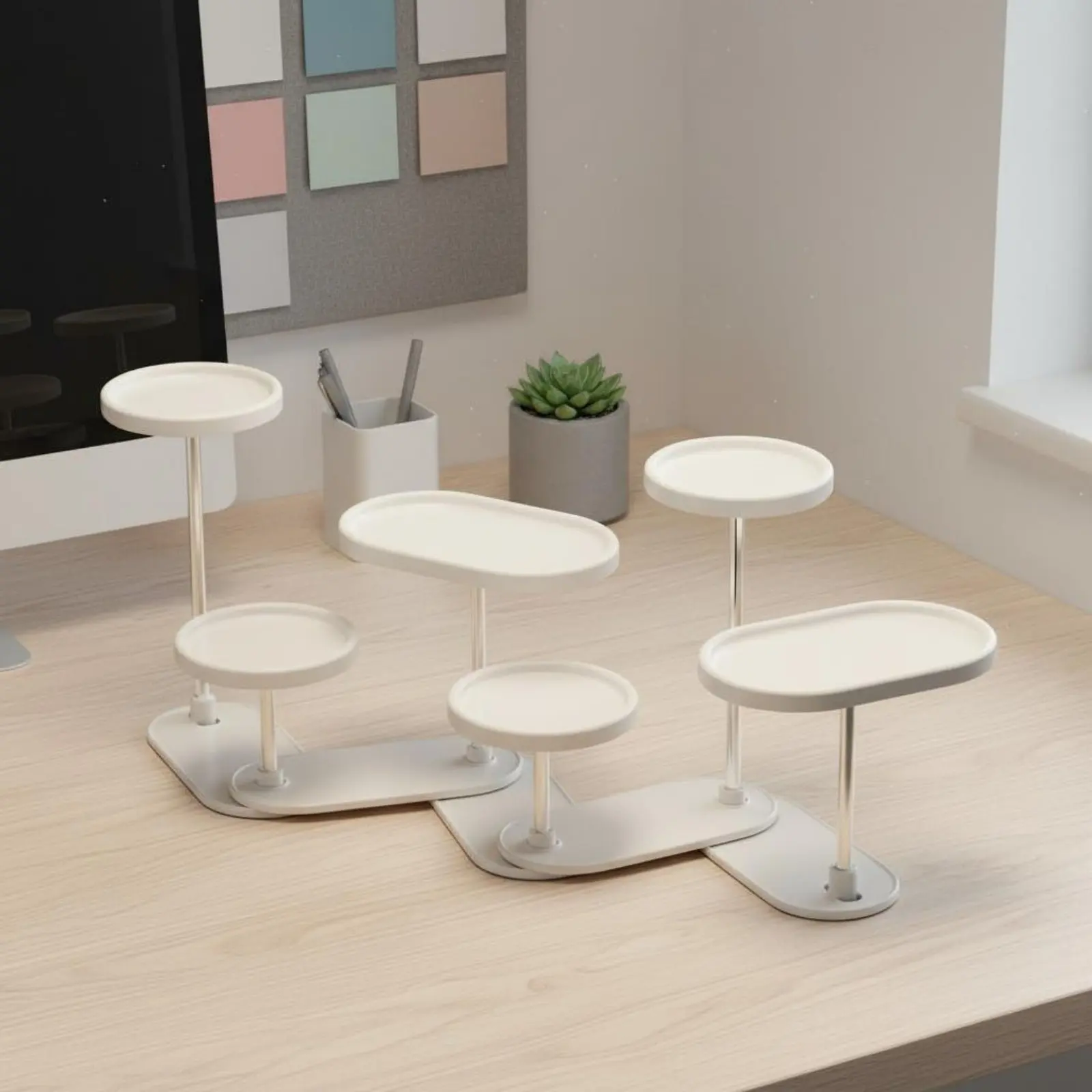 Multi-Tier Figurine Stand Adjustable Spacing Collectible Display Riser Surprise Box Toy Shelf for Collectors