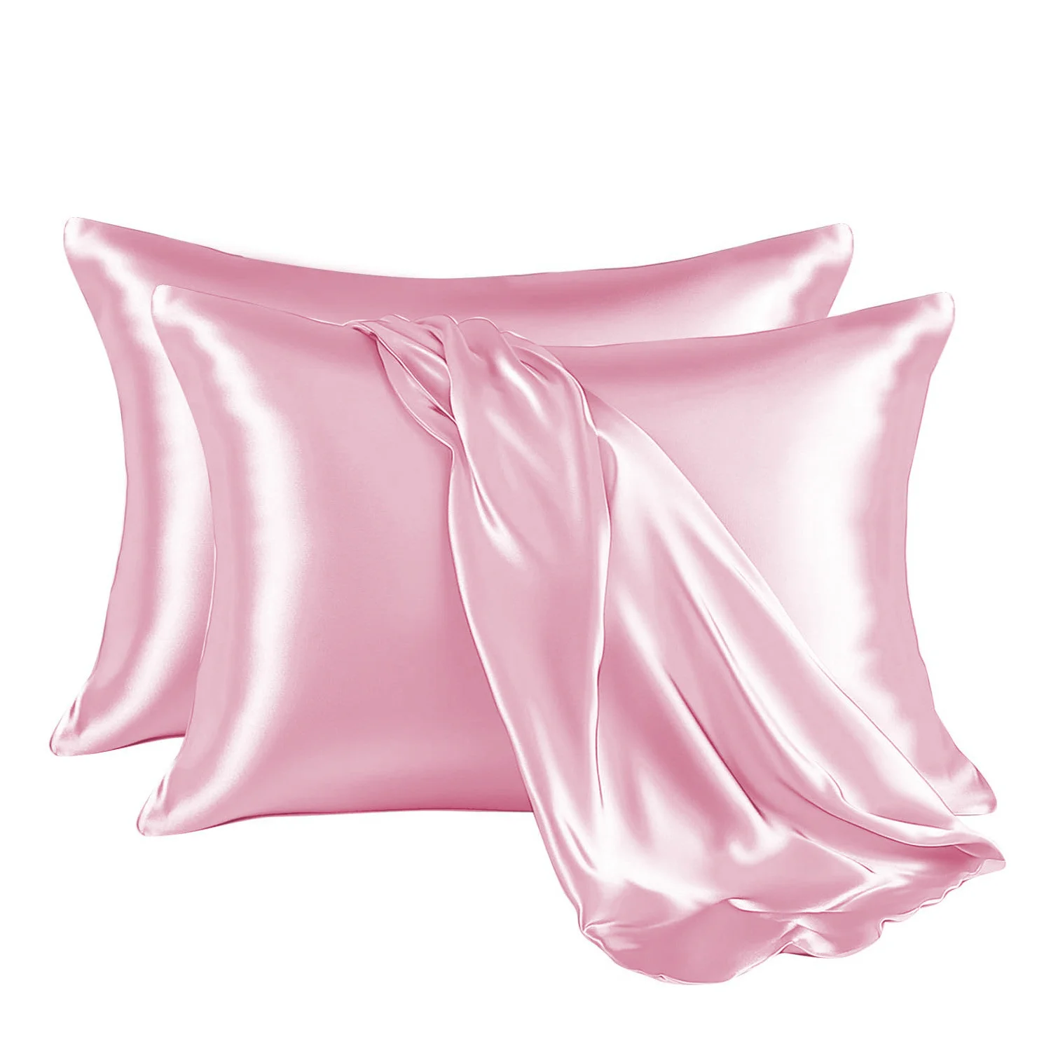 1pcs Luxury Satin Pillowcase, Cool Breathable Envelope Cover, Hair Friendly, Washable Dorm Essential for Girls