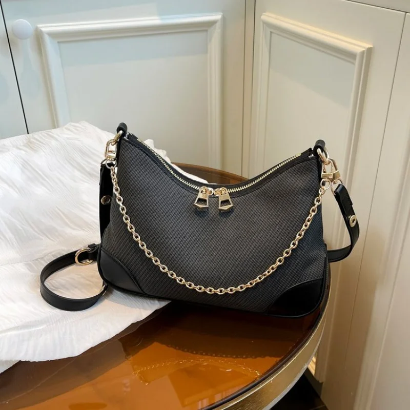 High-end marca de luxo bolsa feminina de couro elegante crossbody saco popular clássico design na moda commuter