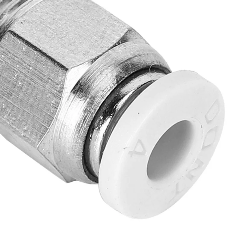 10Pcs Straight Pneumatic Fittings Silver M10 Thread 3D Printer Accessories PC4-01