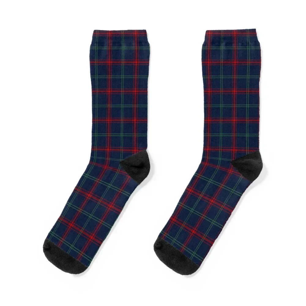 Lynch Tartan Pattern Navy Blue Irish Plaid Socks Wholesale gifts winter Socks Men's Women's