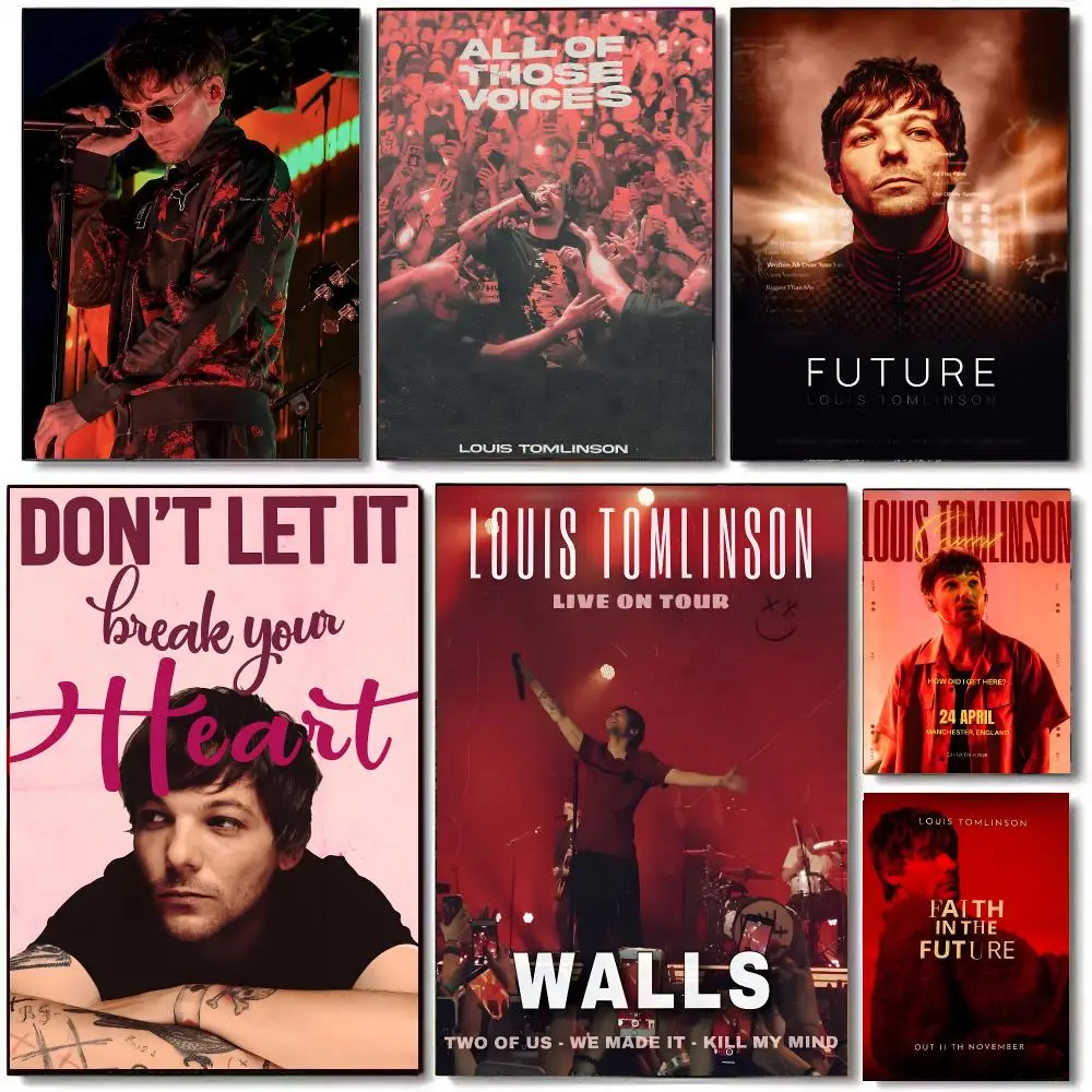 Singer L-Louis Tomlinson Poster High Quality Bedroom Living Room Aesthetic Wall Decoration Painting Stickers Gift