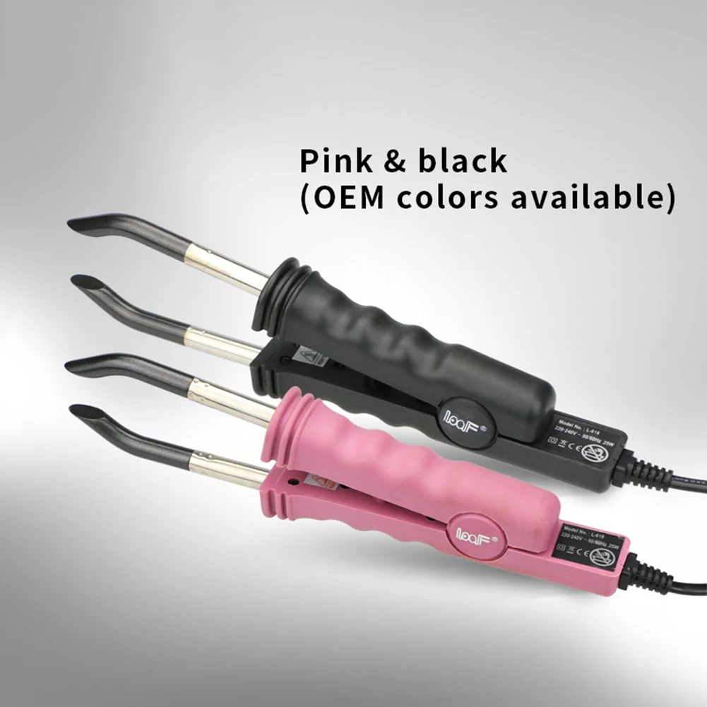 Loof Hair Extension Fusion Connector Hair connector / Hair Extension Fusion Iron / European plug 220V / US plug 110V Black Pink