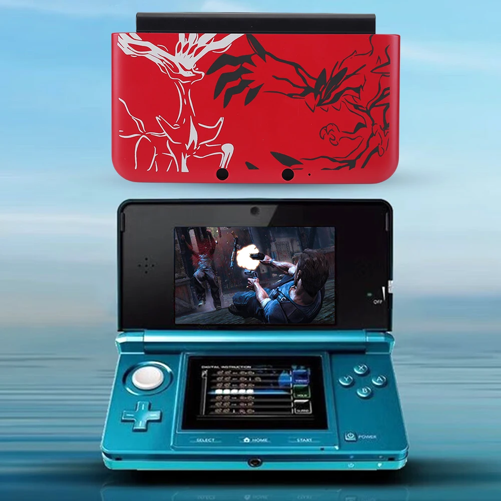 ل 3DS XL العلوي أسفل غطاء استبدال الإسكان شل غطاء حالة البلاستيك العلوي الغطاء الخلفي إصلاح جزء ل 3DS XL لعبة وحدة التحكم