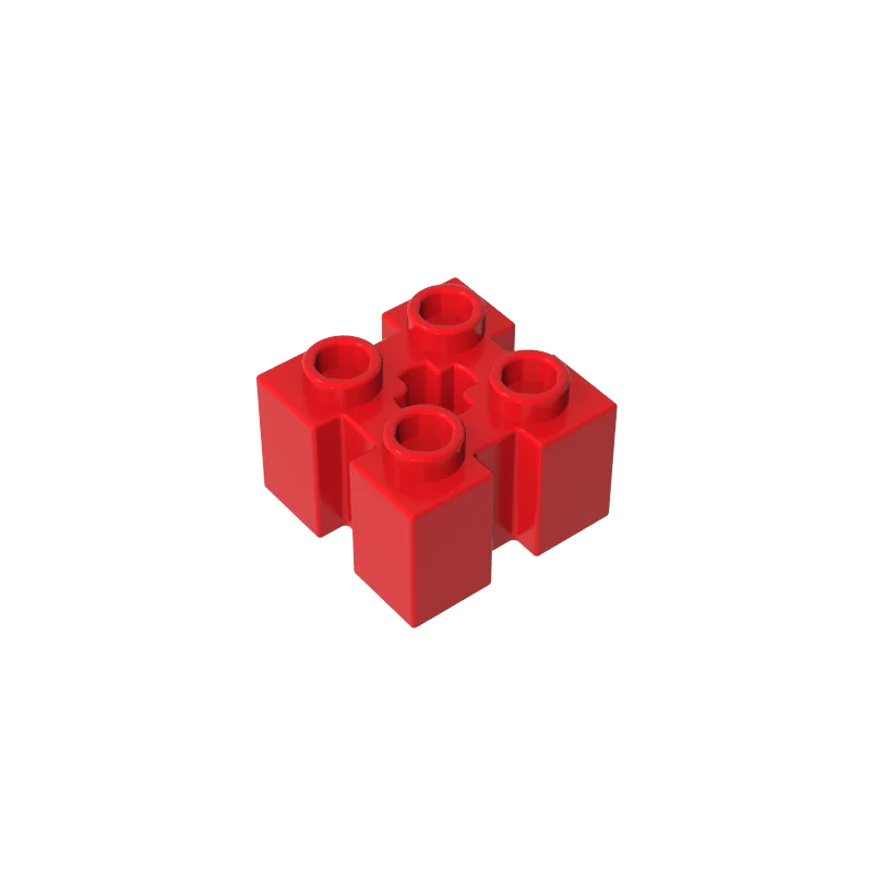 

Building block 90258 MOC/DIY parts accessories 2x2 four side slotted hole brick assembly toy