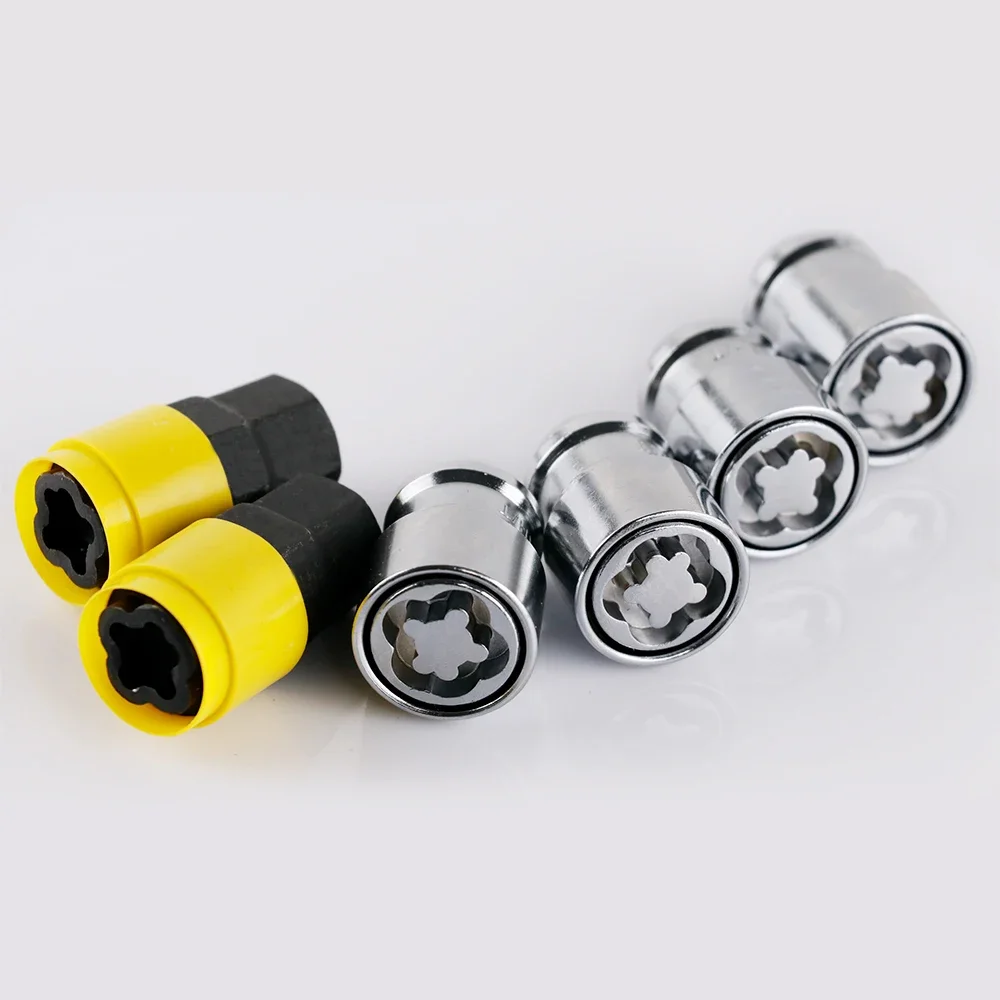 M12X1.5 M12X1.25 High Quality Anti-theft 36mm Security Steel Wheel Lock Lug Nuts Locking nut 4pcs nuts+2keys